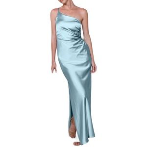 Revelry Blue One Shoulder Bridesmaid Prom Gown
